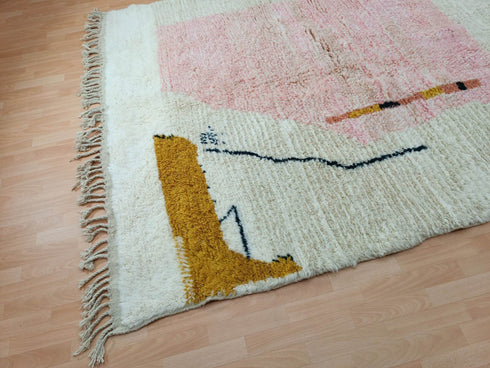 Authentic Handmade Moroccan Berber Beni Ourain Rug